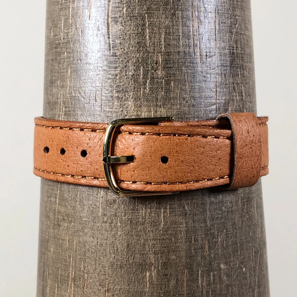 Винтажные женские кварцевые аналоговые часы Froton Dress Moon Phase коричневая кожа 27 мм 7 дюймов - Изображение 4 из 4