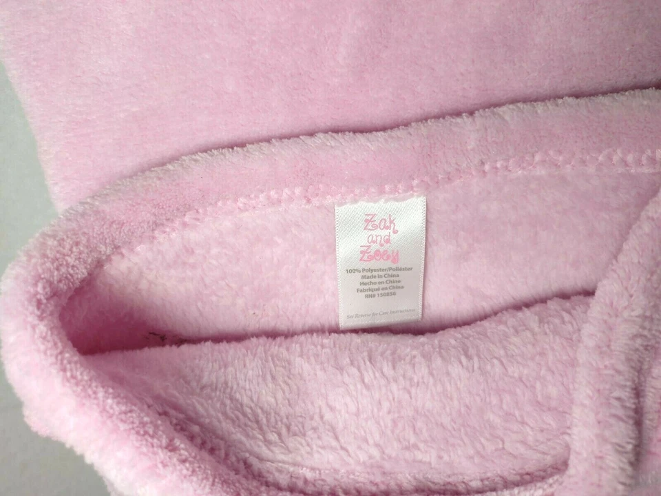 Cobertor de lã rosa Zak & Zoey CAVALO DE BALANÇO bebê menina amarelo amoroso segurança em excelente estado usado - Imagem 2 de 3