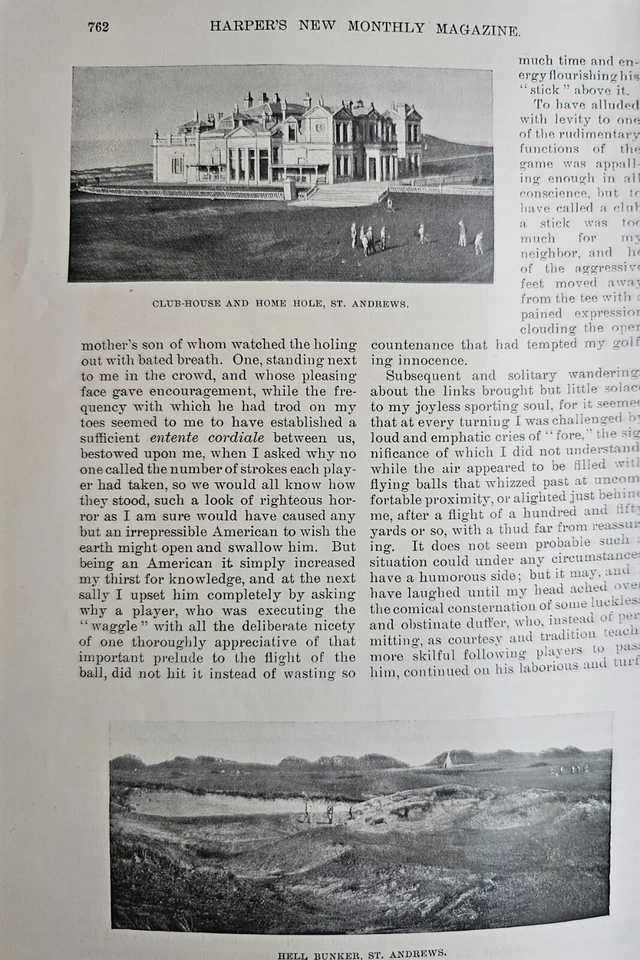 HARPER'S MAGAZINE, VOL. 89, 1894, 1/2 Moroccan Leather, Golf St. Andrews - Image 4 of 4