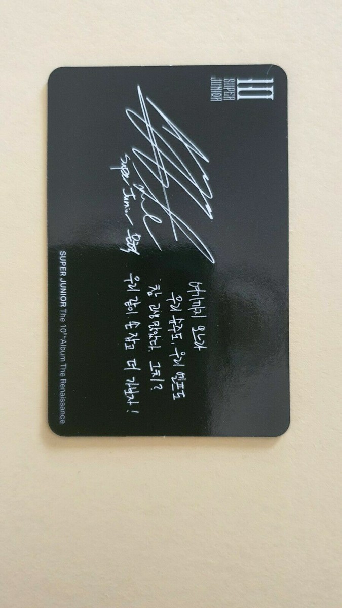 Super Junior SUJU The Renaissance 10th Album Official photocard