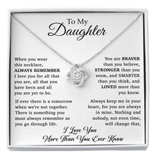 To My Daughter Necklace, Daughter Father Necklace, Daughter Gift From Dad, Mom