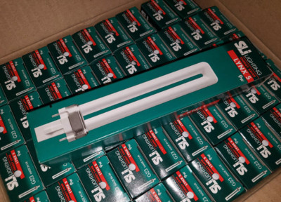 QTY 25 -  SLI Lighting Light Bulbs  Lamp Fluorescent 9w lynx-s 2-pin G23 26382