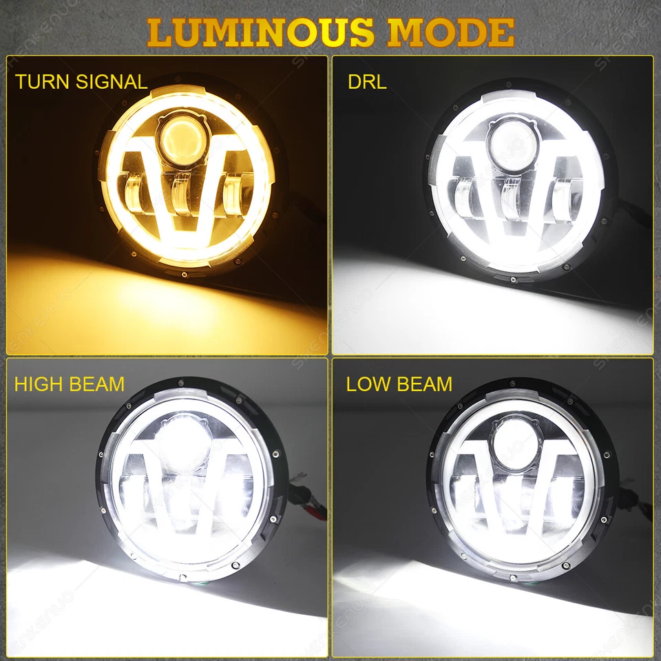 Faros LED de 7 pulgadas para Mercedes Benz G500 G55 AMG 2002 2003 2004 2005 2006 Foto 2 de 4