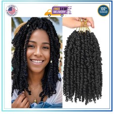 Passion Twist Crochet Hair 10Inch Pre-twisted Looped for Black Women