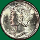 1941-D Mercury Dime Brilliant Uncirculated BU Coin #42153