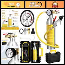 AC Flush Kit - Air Conditioner Cleaning Tool Set with Gauge, Hose & Fittings