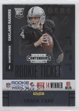 2014 Panini Pepsi Rookie of the Week/Year Contenders Derek Carr #14 RC 1og
