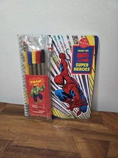 Draw Marvel Comics Super Heroes Klutz Kids Activity Art Book Vintage NEW UNUSED