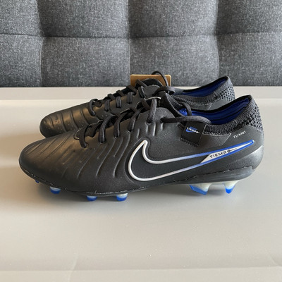 5.5 Mens / 7 Women - Nike Legend 10 Elite FG Black Royal Blue Soccer Cleats