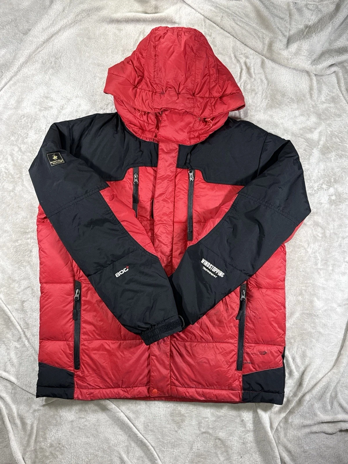 Beverly Hills Polo Club 800+ Fill Down Puffer Jacket - Men's XL - Red/Black
