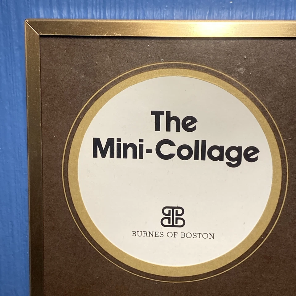 VINTAGE 80s BURNES of BOSTON 9 Photo 11x13 THE MINI COLLAGE Picture Frame Brass - Image 3 of 4