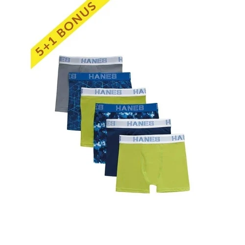 hanes boys size S 6-7 X TEMP  STETCH underwear boxer MULTICOLOR NEW - Picture 2 of 13