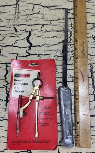 Vintage Craftsman 9-3768 Bleistift Kompass Neu im Karton & enges Viertel Bügelsäge Werkzeug 9-35481 - Bild 6 von 8