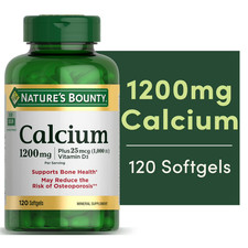 Nature's Bounty Calcium Plus Vitamin D3 1200 mg, 220 Rapid Release Softgels free