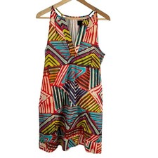 J. Crew Collection Multicolor Geo Brushstroke Dress Size 8
