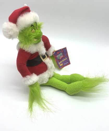 Vtg Re Play! Dr. Seuss How The Grinch Stole Christmas Plush Bean Bag Rubber Face - Picture 3 of 12