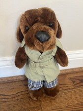 Vintage McGruff the Crime Dog Plush Detective w/ Trench Coat 12" Stuffed Animal