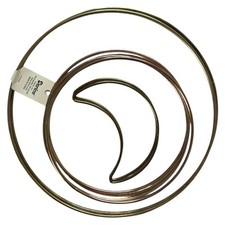 Lot of 8 Darice Gold Metal Craft Macrame Rings 2x 10in, 4x 7in, 2x 5in Moons