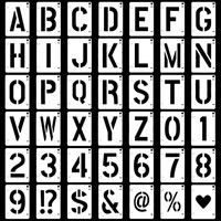 42 StüCk Buchstaben Schablone Set,5 Cm Schablonen Buchstaben Zahlen Zeichen,Wied
