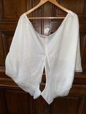 Ancienne culotte fendue  en pur fil de coton , brodée, époque Art Déco (C7)