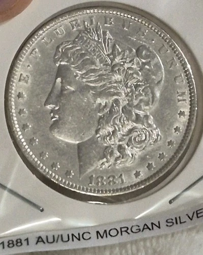 1881-P AU/UNC Morgan Silver Dollar"Beautiful Coin"NO RESERVE HIGH BID WINS #1706