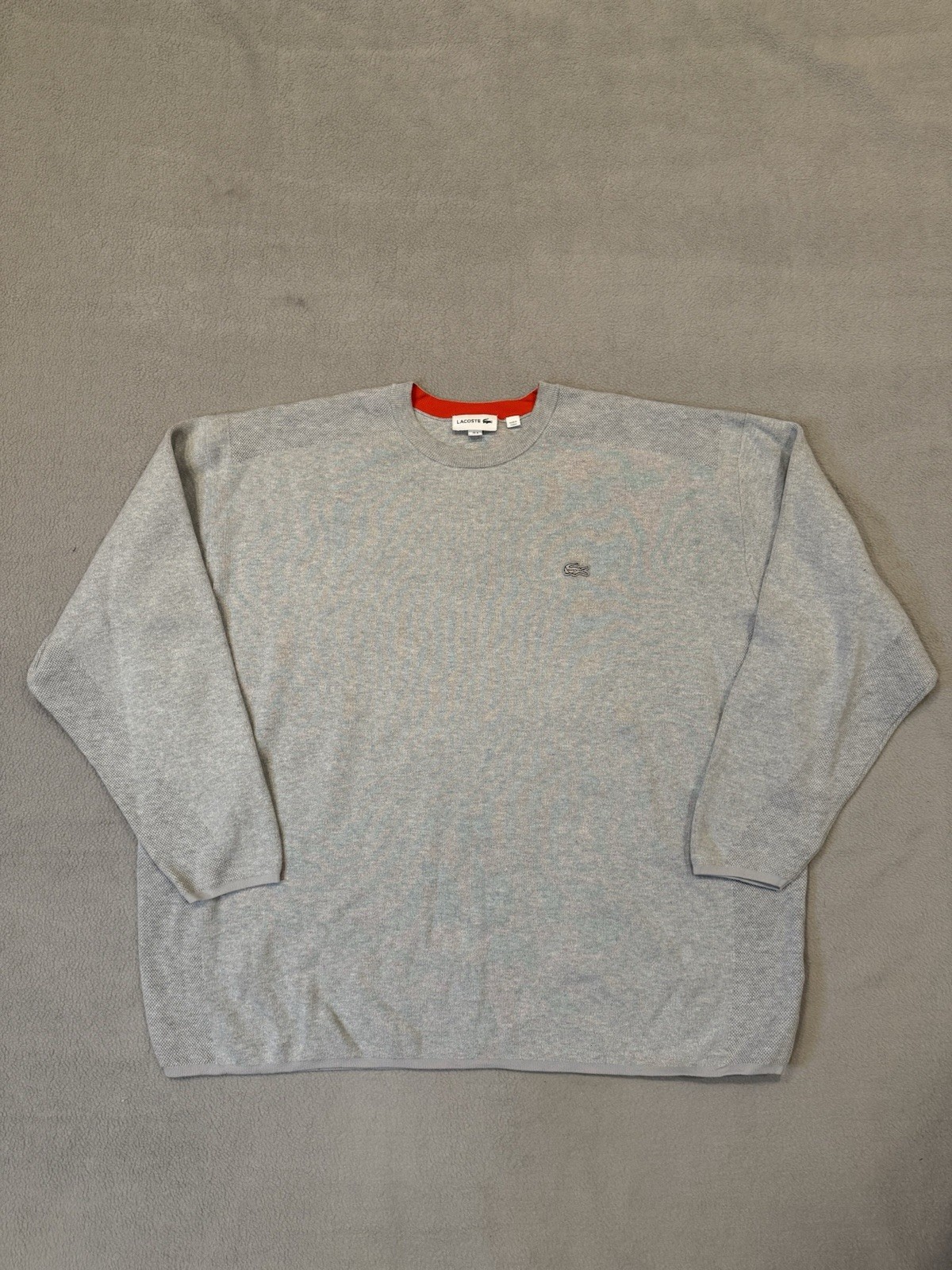 Lacoste Pullover Knit Sweater Alligator Crew Neck Cotton Blend Mens Size 4XL