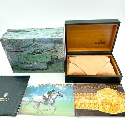 Rolex Box 68.00.2 Datejust Booklet Kartenetui Umkarton Farbe Grün Original