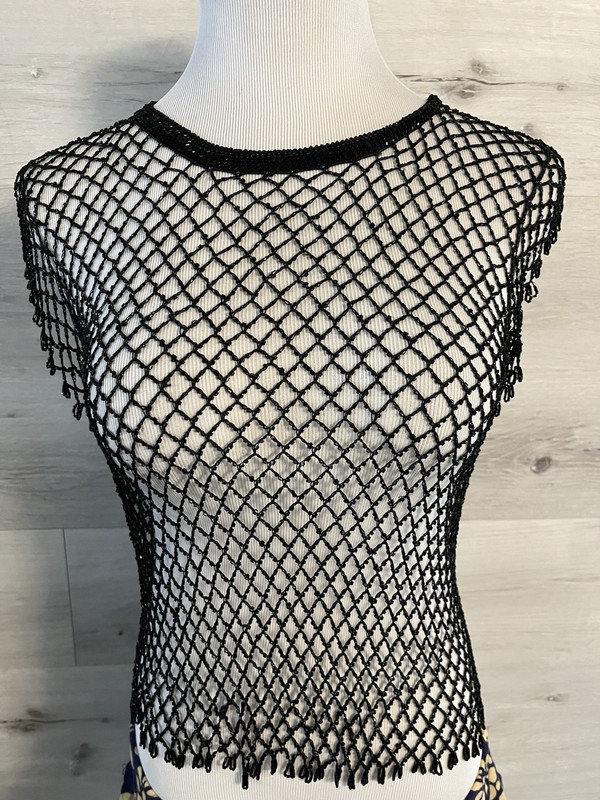 Beded Work Transparent Women Top Medium
