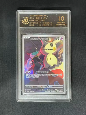 RPA GRADED PRISTINE 10 - Team Rocket Mimikyu Art Rare 205/193 MEGA