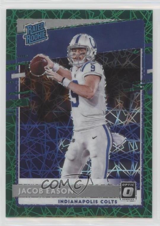 2020 Donruss Optic Rated Rookies Green Velocity Prizm Jacob Eason Rookie RC 0q84