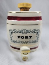 Wade Royal Victoria Pottery Port Decanter Barrel W&A Gilbey Vintage Rare Prop