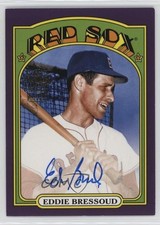 2022 Topps Archives 1972 Fan Favorites Purple /150 Eddie Bressoud Auto 1cx3