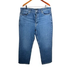 Banana Republic Women’s High Rise Straight Jeans Medium Wash Size 33 US 16