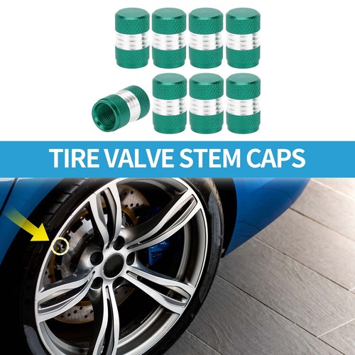 10x16MM Car Tire Valve Stem Caps Wheel Valve Cap Green for Car SUV Bike RV 8pcs - Picture 2 of 7
