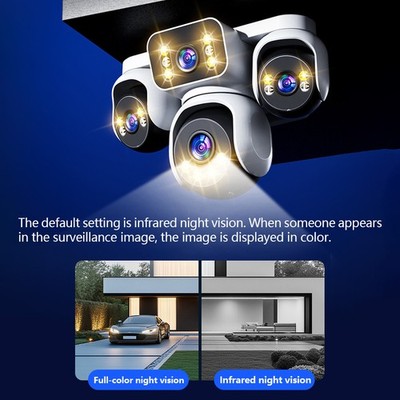 16X ZOOM Überwachungskamera Außen 4K 8MP WLAN PTZ WiFi IP Kamera Outdoor Alert
