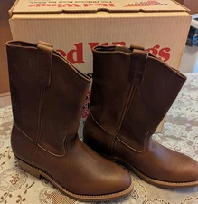 NOS Red Wing PECOS 01155-2 USA Work Boots Size 8E3 Wide New in Box w/ Tags