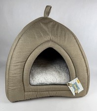 NEW Pet Tent Bed 16  Small Dog Or Cat Little Paws Acres Soft Chenille Cushion