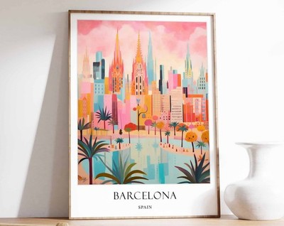 3_Barcelona Poster, Spanien Poster, Reiseposter, mediterrane Deko, Barcelona