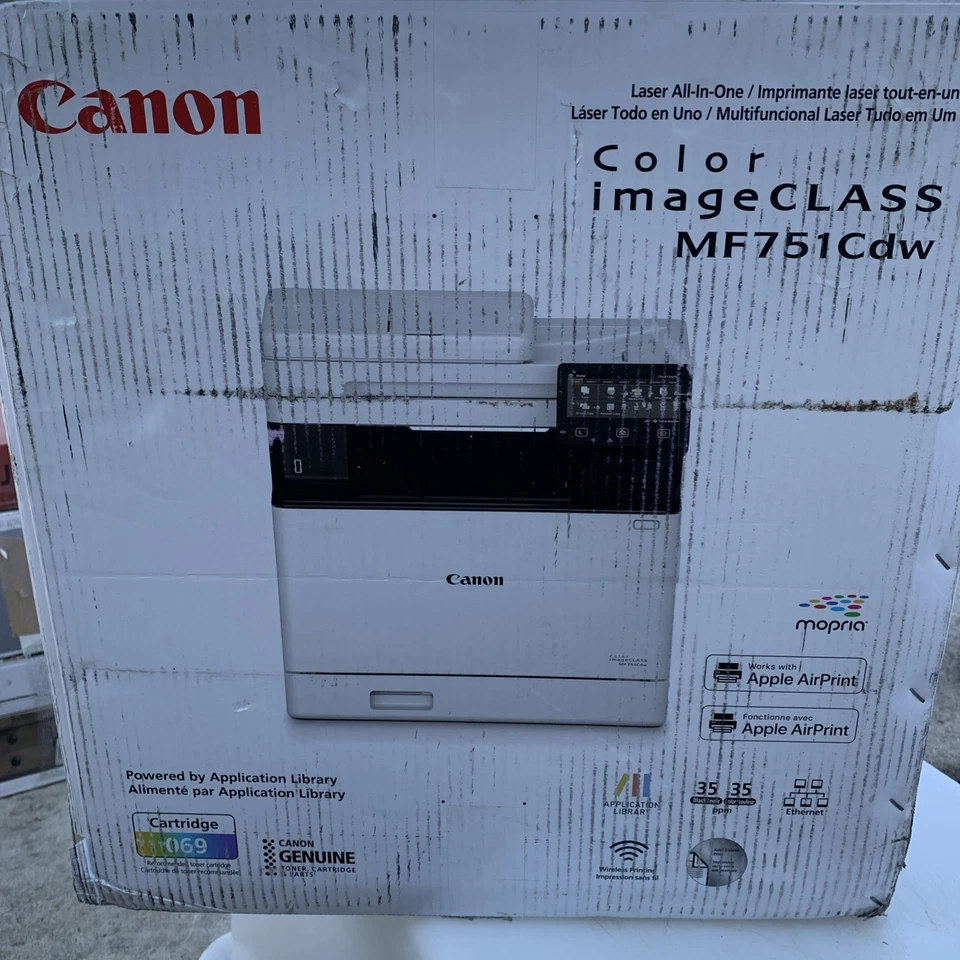 Canon Color imageCLASS MF751Cdw Wireless Color All-in-One Laser Printer - Image 3 of 4