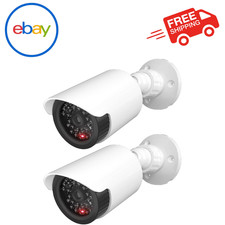 2pack Dummy Fake Camera Surveillance Security CCTV Dome Indoor Outdoor LED Light