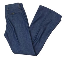 1970  s Vintage Wrangler Jeans Junior Size 7-8 High Rise Flare No Back Pockets