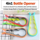 4in1 Jar Lid Bottle Can Cap Opener Fast Remover Twist Off Grip Easy Kitchen Tool