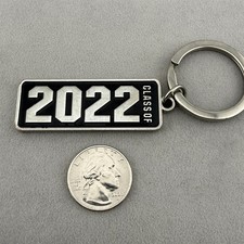 Jostens Class Of 2022 Senior Year Graduation Silver Keychain Key Ring 62821