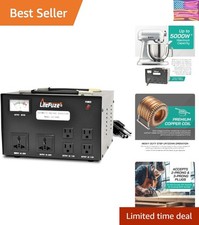 Heavy Duty 5000 Watt Voltage Transformer with Regulator and Multiple Sockets