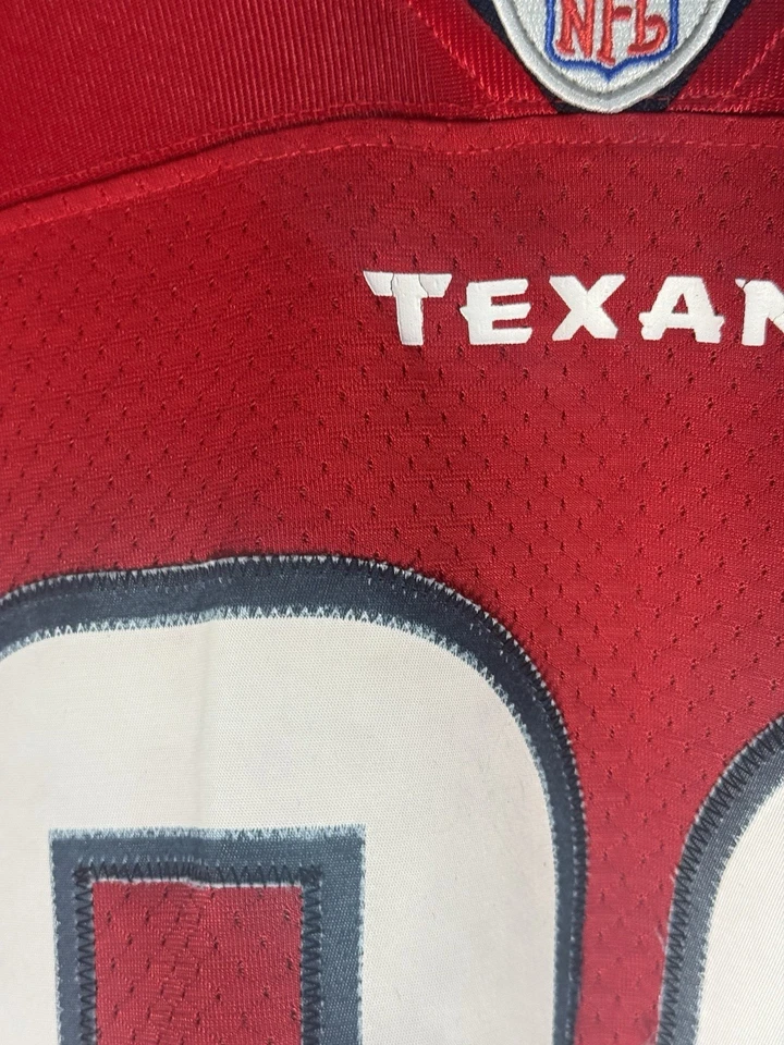 NFL Houston Texans Hombres 2XL HOF Andre Johnson #80 Red Stitch Jersey Reebok Foto 4 de 4