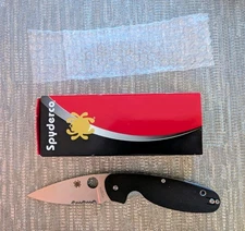 SPYDERCO Emphasis Folding Knife Satin Combo Blade W/ G10 Handles C245GPS 