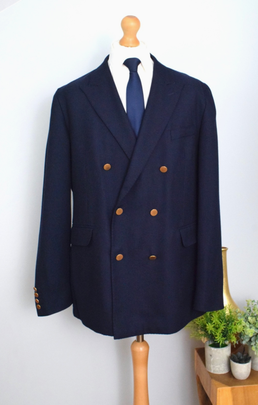 FILA Giacca a sacco HACKETT blu navy + bottoni oro taglia 46R 56R XXL Basketweave Sport