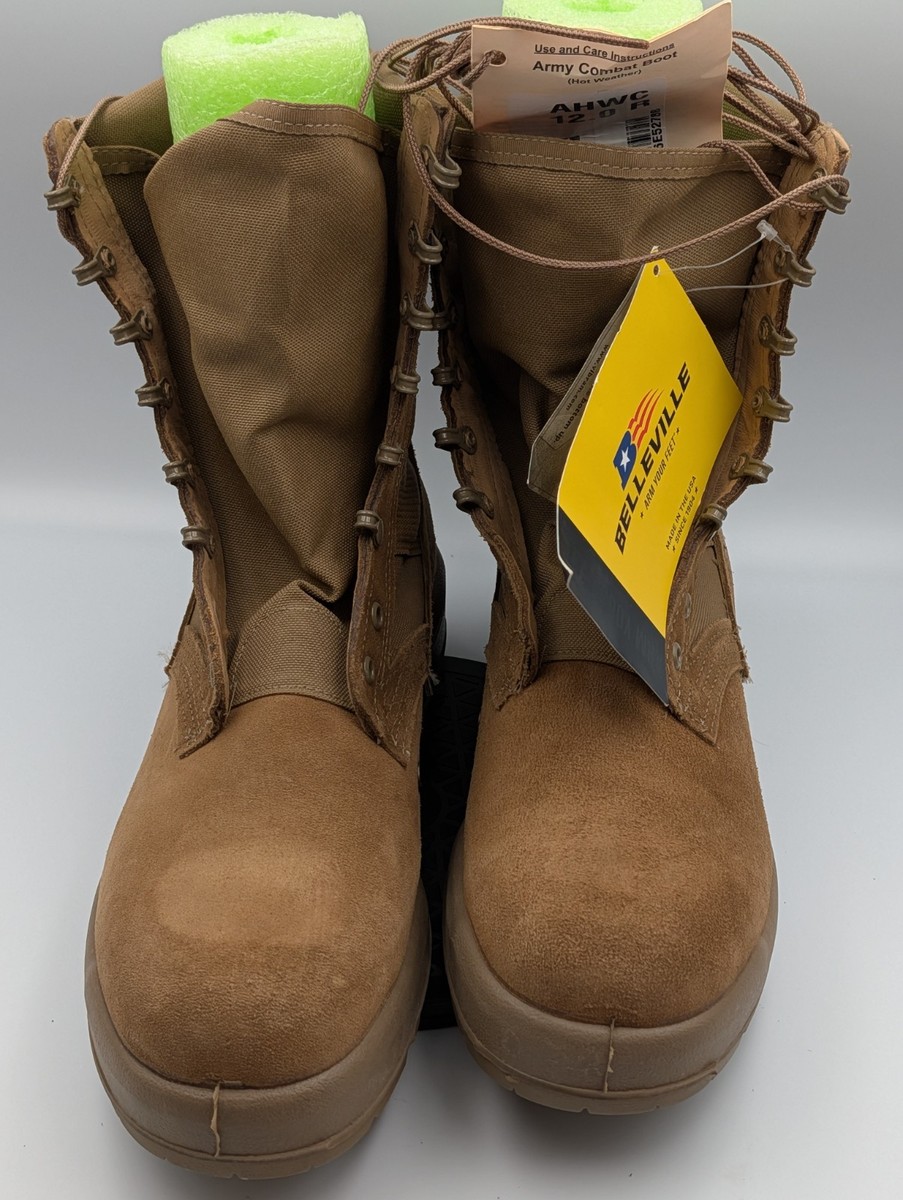 Belleville AHWC Mens Size 7 Tan Suede Combat Boots Vibram Sole Gorpcore Outdoor BELLEVILLE Desert Tan Suede Combat Boots AHWC 4.0 R 18-D  main image 2