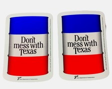 2 Don't Mess With Texas" 4 X 3" Vinyl Sticker Decal NEW UNUSED Free Shipping