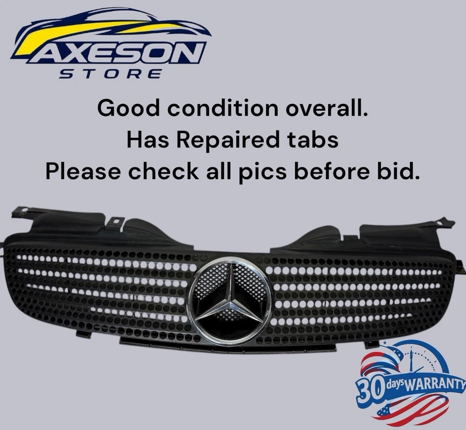 Panel de moldura de parrilla delantera Mercedes SLK230 1999 *pestañas reparadas* 1708800085 97 2000 Foto 2 de 4